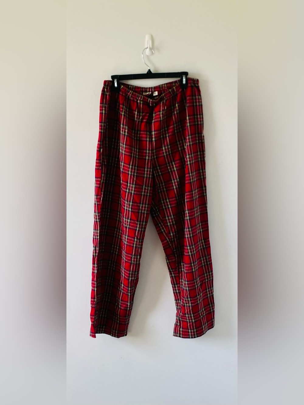 L.L. Bean Scotch Plaid Flannel Pajama Pants Red Tartan Large Regular